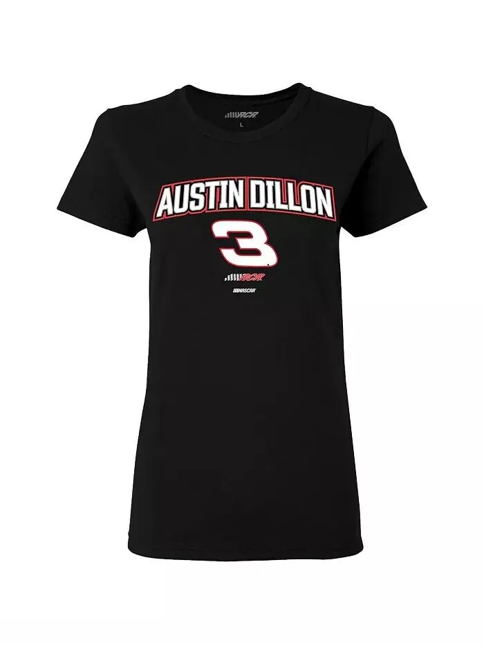 Женская черная футболка Austin Dillon Car Richard Childress Racing Team Collection — изображение 2 из 3
