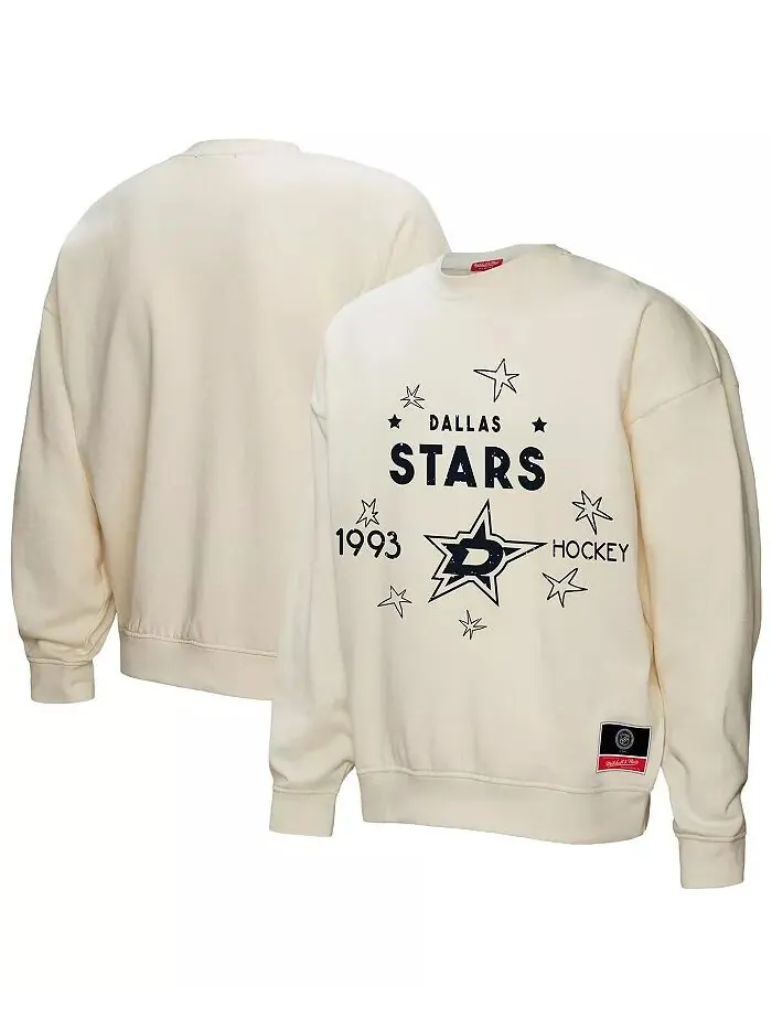 Женская кремовая толстовка с логотипом Dallas Stars 3.0 Mitchell & Ness — изображение 1 из 3