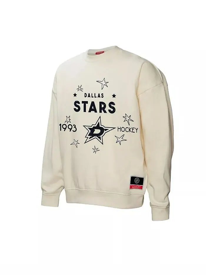 Женская кремовая толстовка с логотипом Dallas Stars 3.0 Mitchell & Ness — изображение 3 из 3