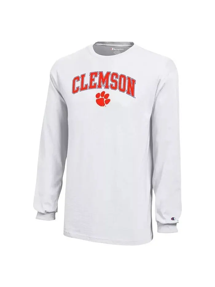 Футболка с длинным рукавом и логотипом Clemson Tigers Arch Over для больших мальчиков и девочек — изображение 3 из 3