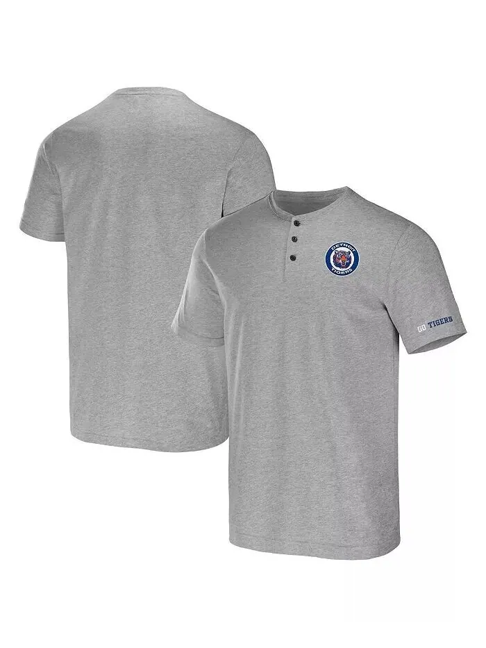 Мужская коллекция Darius Rucker от Heather Gray Detroit Tigers Футболка Henley Fanatics — изображение 1 из 3