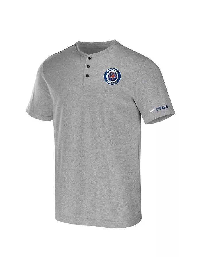 Мужская коллекция Darius Rucker от Heather Gray Detroit Tigers Футболка Henley Fanatics — изображение 2 из 3