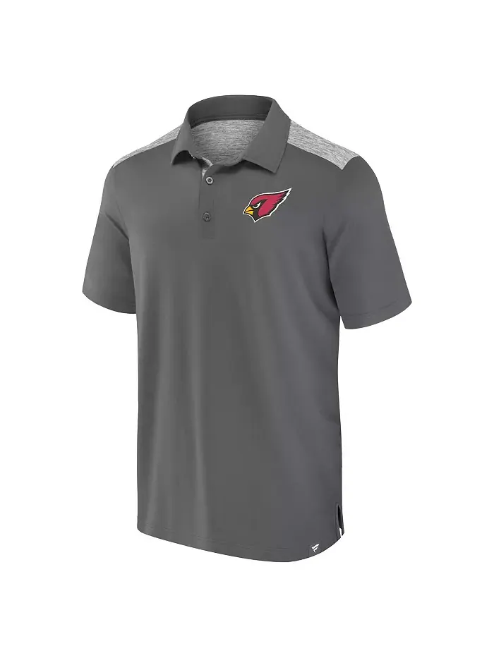 Мужская серая поло Long Shot с логотипом Arizona Cardinals Fanatics — изображение 2 из 3