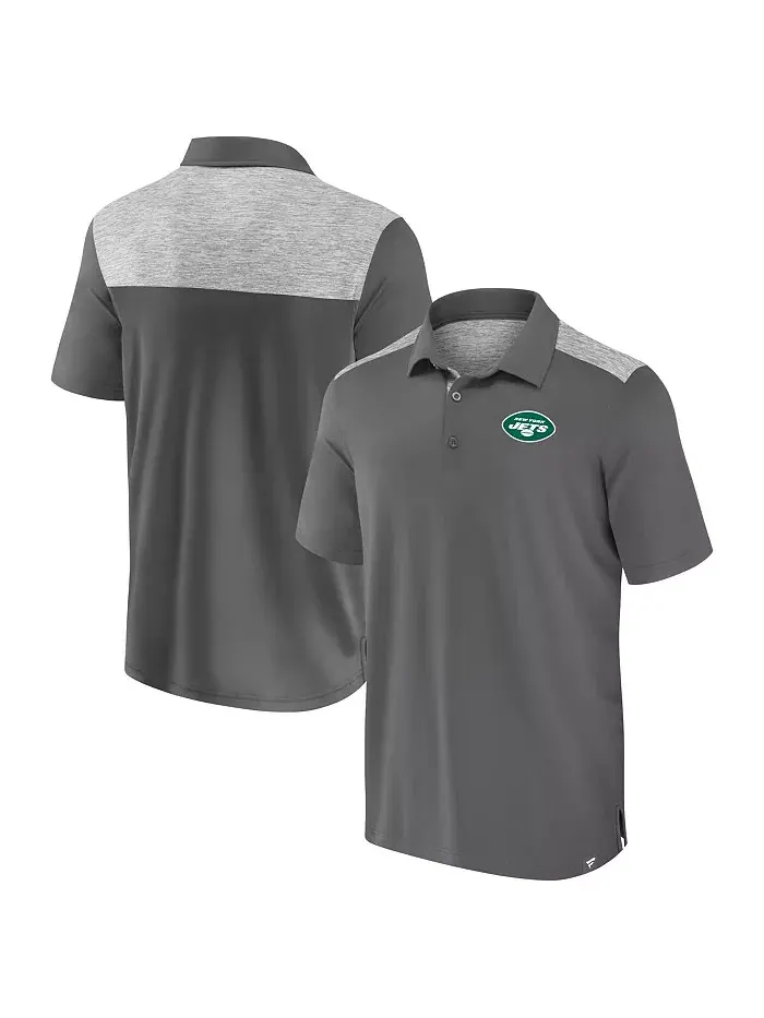 Мужская серая поло New York Jets Long Shot Fanatics — изображение 1 из 3