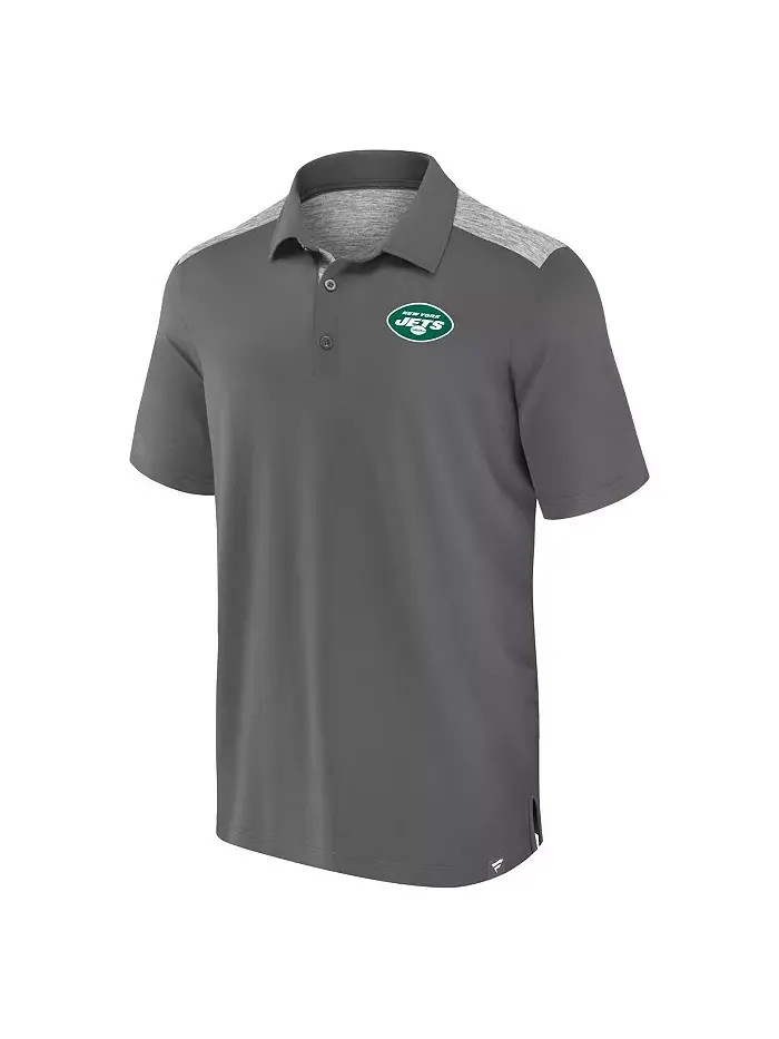 Мужская серая поло New York Jets Long Shot Fanatics — изображение 2 из 3
