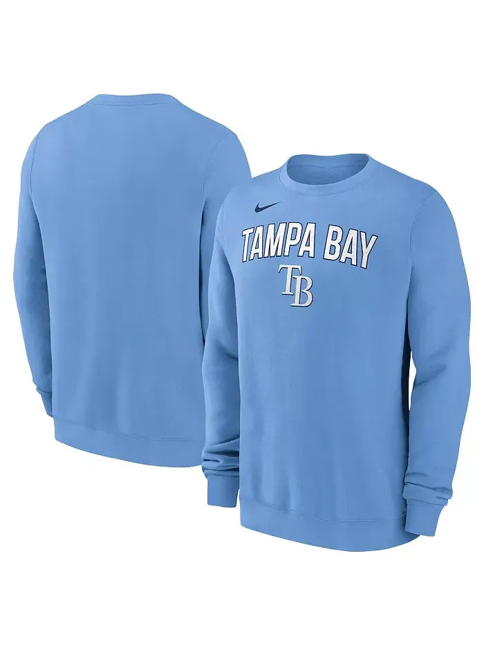 Мужской светло-голубой свитшот с подкладкой Tampa Bay Rays Nike — изображение 1 из 3