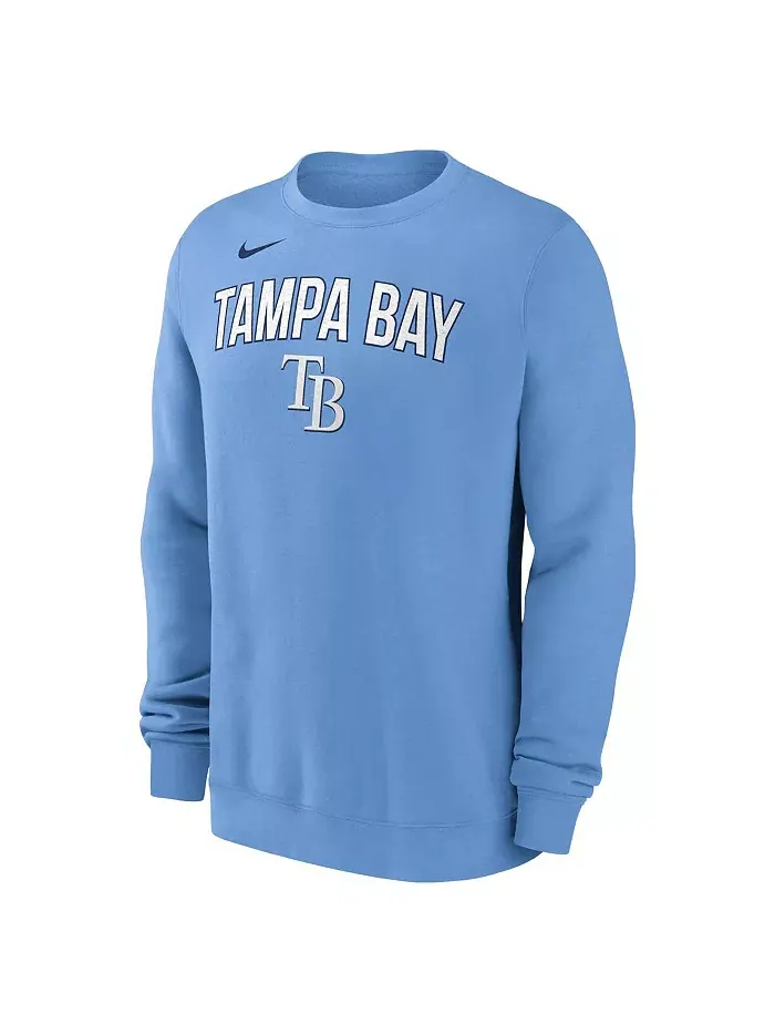 Мужской светло-голубой свитшот с подкладкой Tampa Bay Rays Nike — изображение 2 из 3