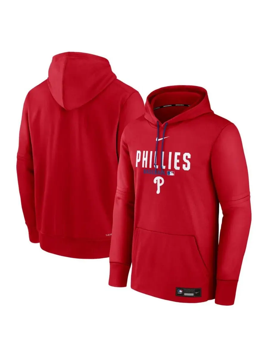 Худи с длинным рукавом Philadelphia Phillies Authentic Collection Therma-FIT Nike — изображение 1 из 3, красный