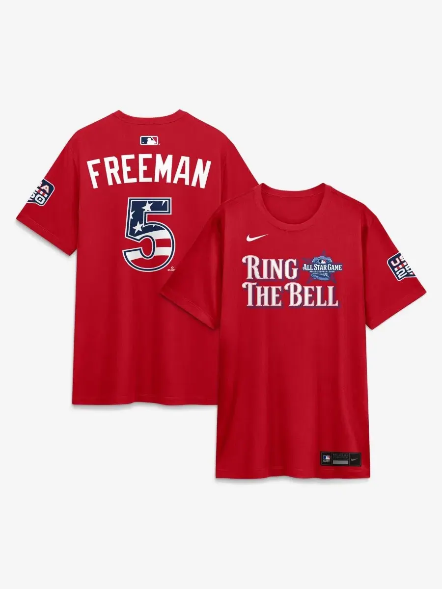 Футболка с коротким рукавом и принтом Freddie Freeman Nike — изображение 1 из 3, красный