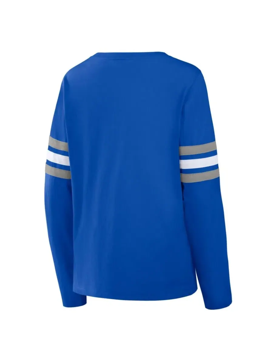 Футболка с длинным рукавом и шнуровкой Detroit Lions Team First Coverage Scheme Lace-Up Long Sleeve — изображение 3 из 3