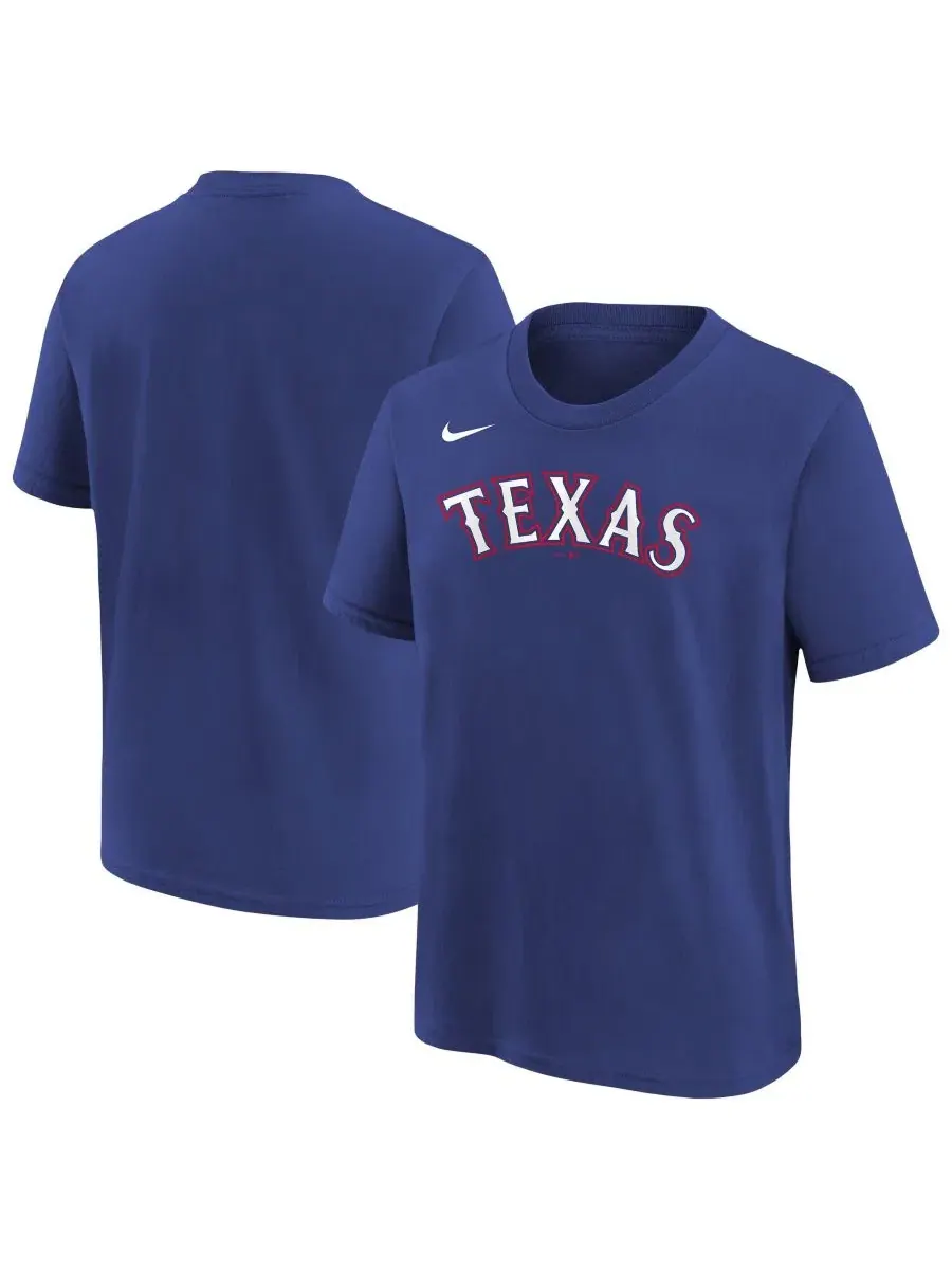 Футболка с принтом команды Texas Rangers Nike — изображение 1 из 3, королевский