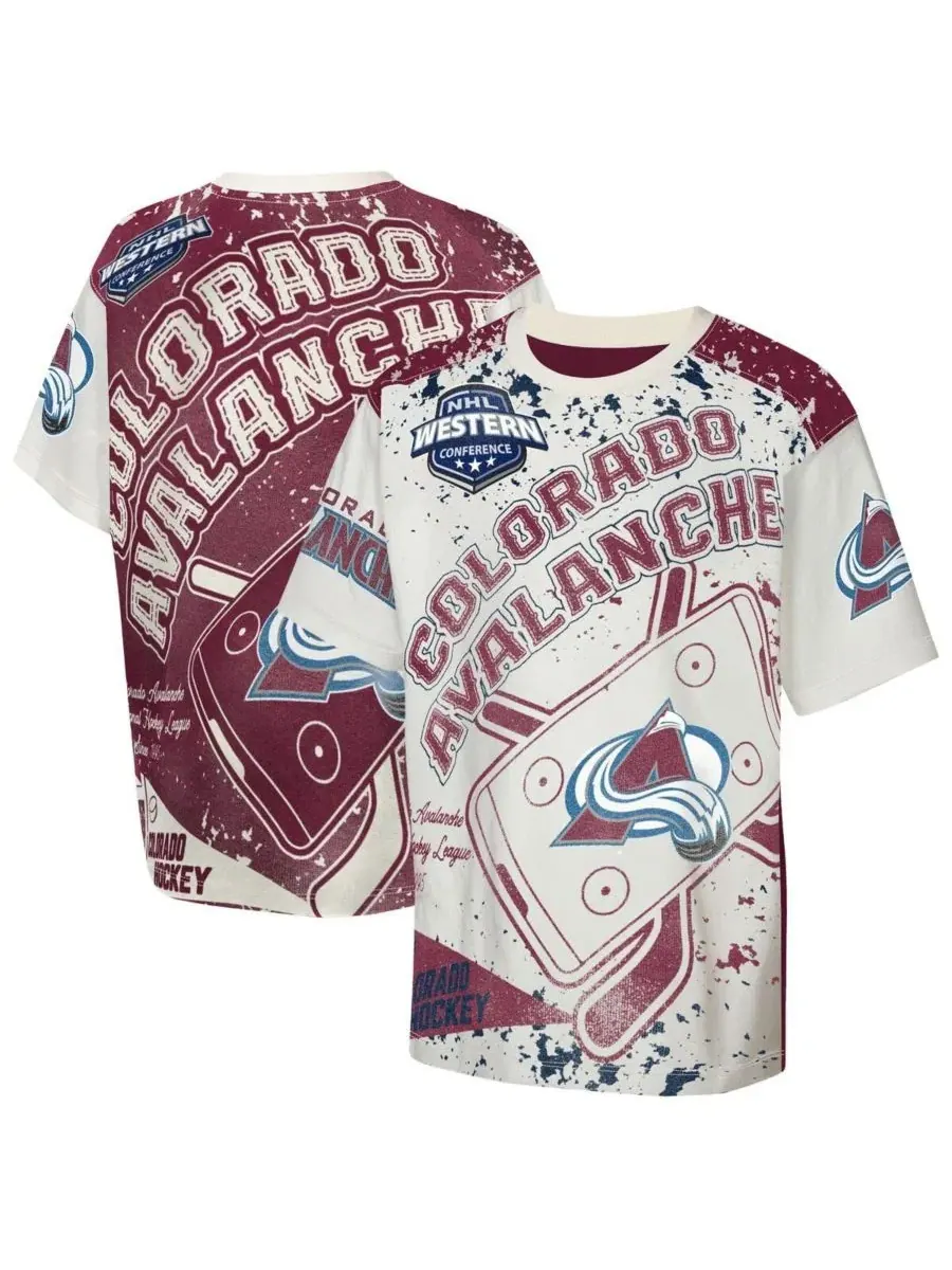 Футболка с принтом Colorado Avalanche Top Player Outerstuff — изображение 1 из 3, бежевый