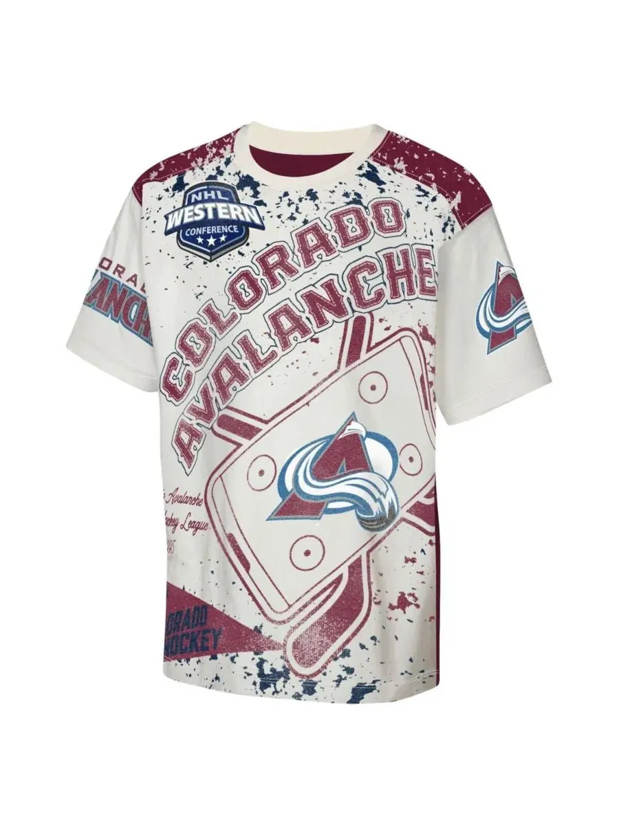 Футболка с принтом Colorado Avalanche Top Player Outerstuff — изображение 2 из 3, бежевый