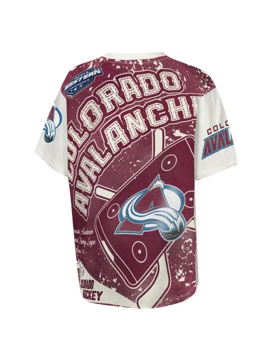 Футболка с принтом Colorado Avalanche Top Player Outerstuff — изображение 3 из 3, бежевый