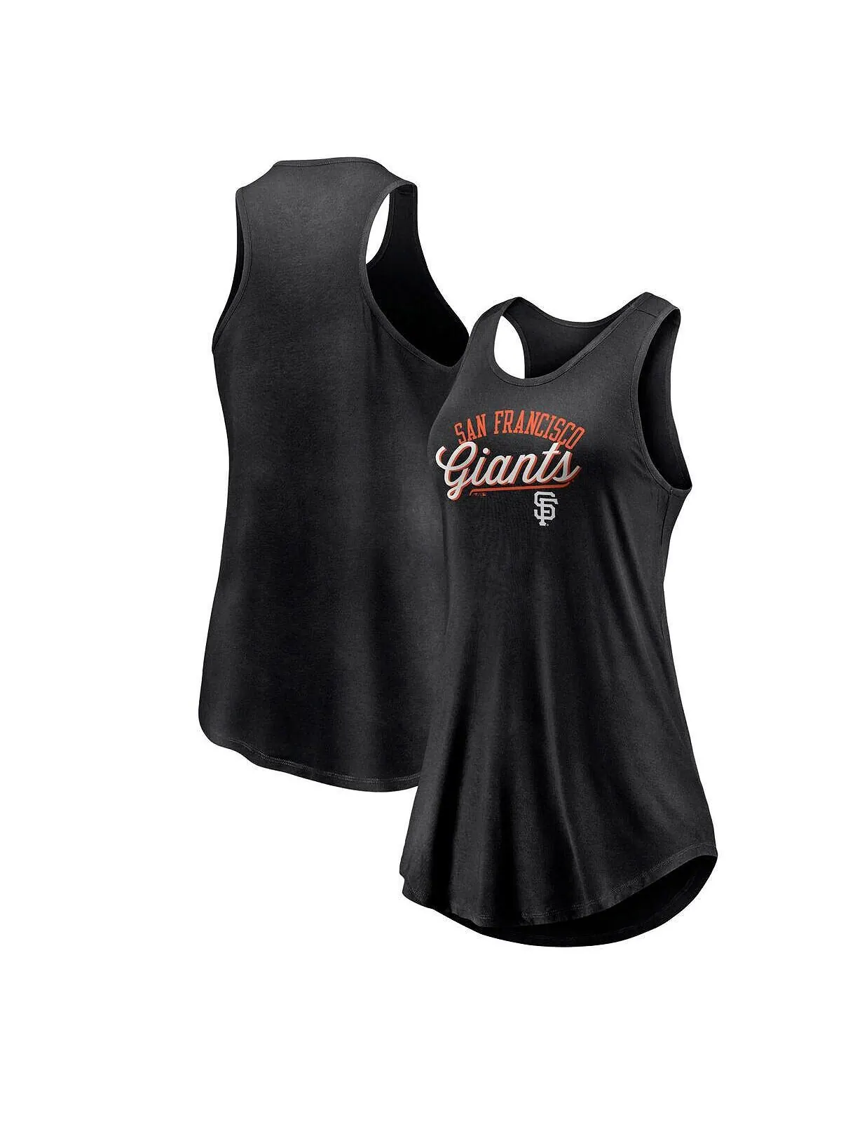 Женская черная фирменная майка San Francisco Giants Simplicity Swing Racerback с круглым вырезом — изображение 1 из 3, черный