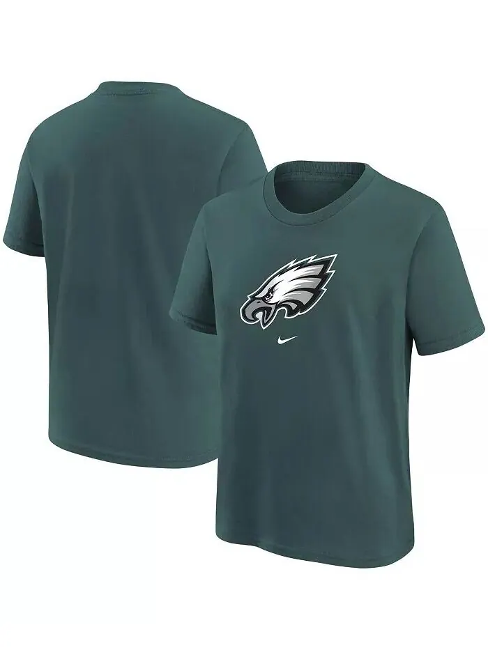 Футболка с логотипом Big Boys Midnight Green Philadelphia Eagles Nike