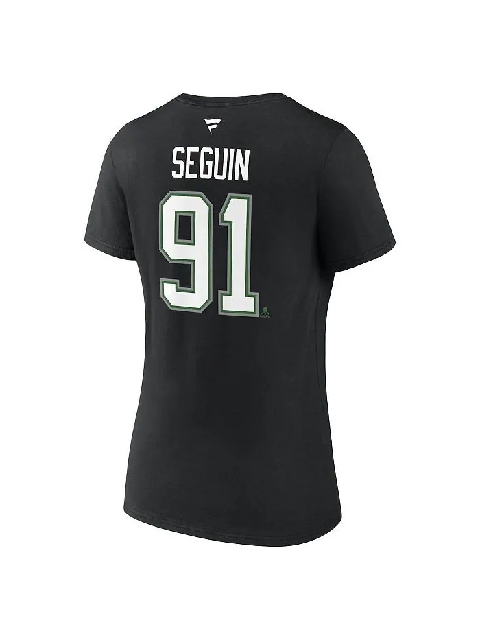 Женская черная футболка с v-образным вырезом с именем и номером Tyler Seguin Dallas Stars Special — изображение 2 из 3
