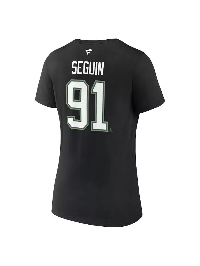 Женская черная футболка Tyler Seguin Dallas Stars Special Edition 2.0 с v-образным вырезом с именем — изображение 2 из 3