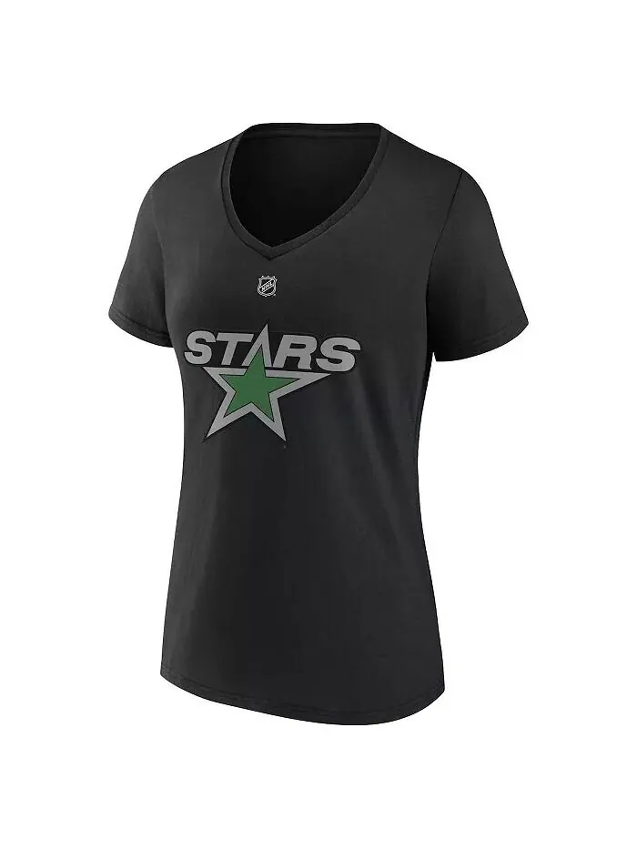 Женская черная футболка Tyler Seguin Dallas Stars Special Edition 2.0 с v-образным вырезом с именем — изображение 3 из 3