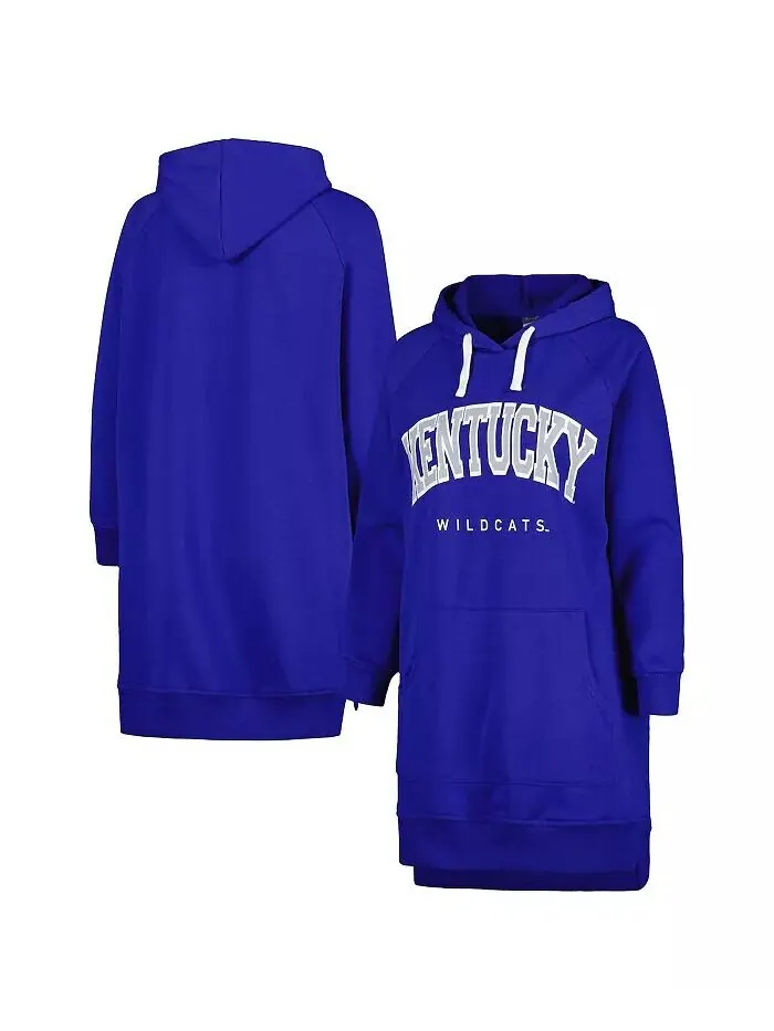 Женское платье-свитшот с капюшоном и реглан Royal Kentucky Wildcats Take a Knee Gameday Couture