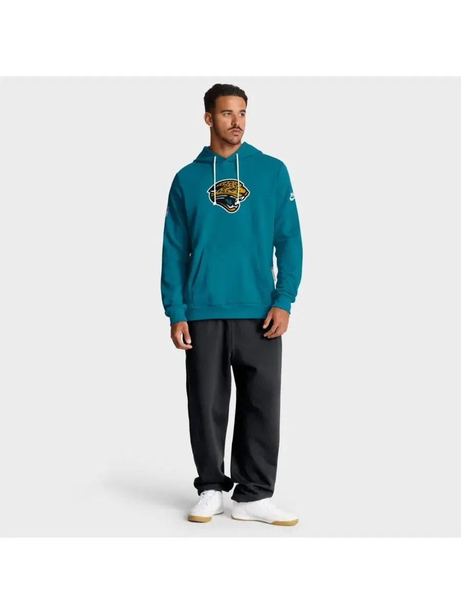 Nike Мужская бирюзовая толстовка Jacksonville Jaguars Sideline Standard Issue Alt 2 Dri-FIT — изображение 3 из 5, бирюзовый