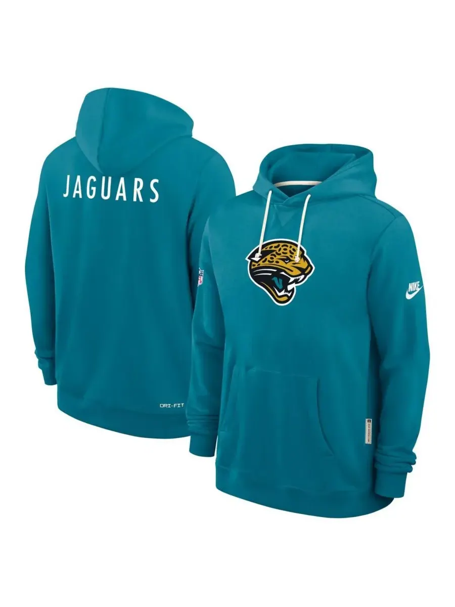 Nike Мужская бирюзовая толстовка Jacksonville Jaguars Sideline Standard Issue Alt 2 Dri-FIT — изображение 4 из 5, бирюзовый