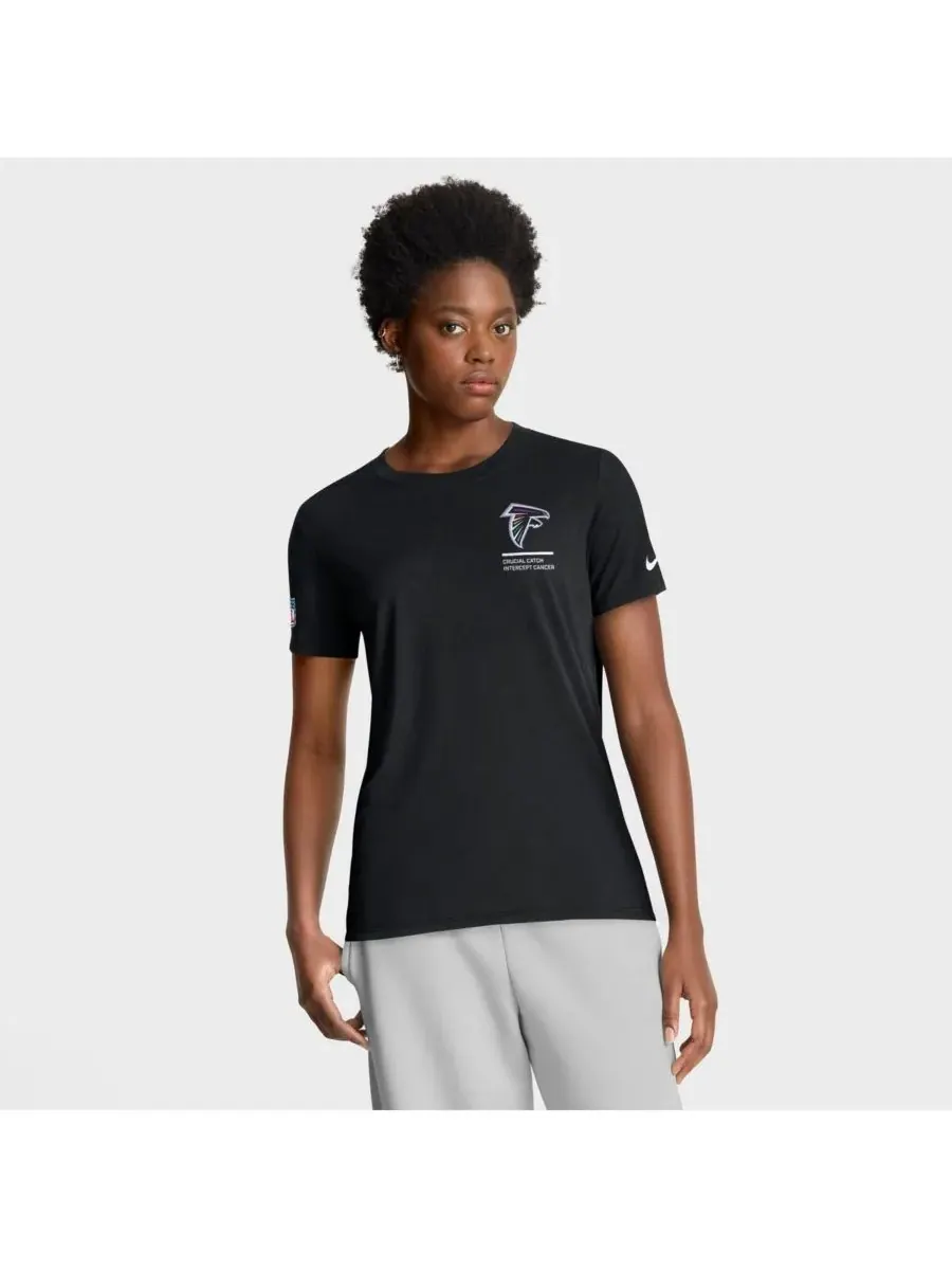 Nike Женская черная футболка Atlanta Falcons 2025 NFL Crucial Catch Tri-Blend Dri-FIT — изображение 1 из 5, черный