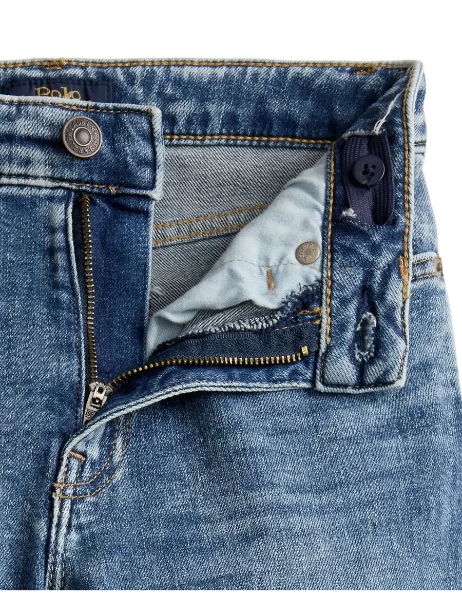 Джинсы-клеш из эластичного денима для девочек 7-16 лет Polo Ralph Lauren, Kindal Wash — изображение 3 из 9