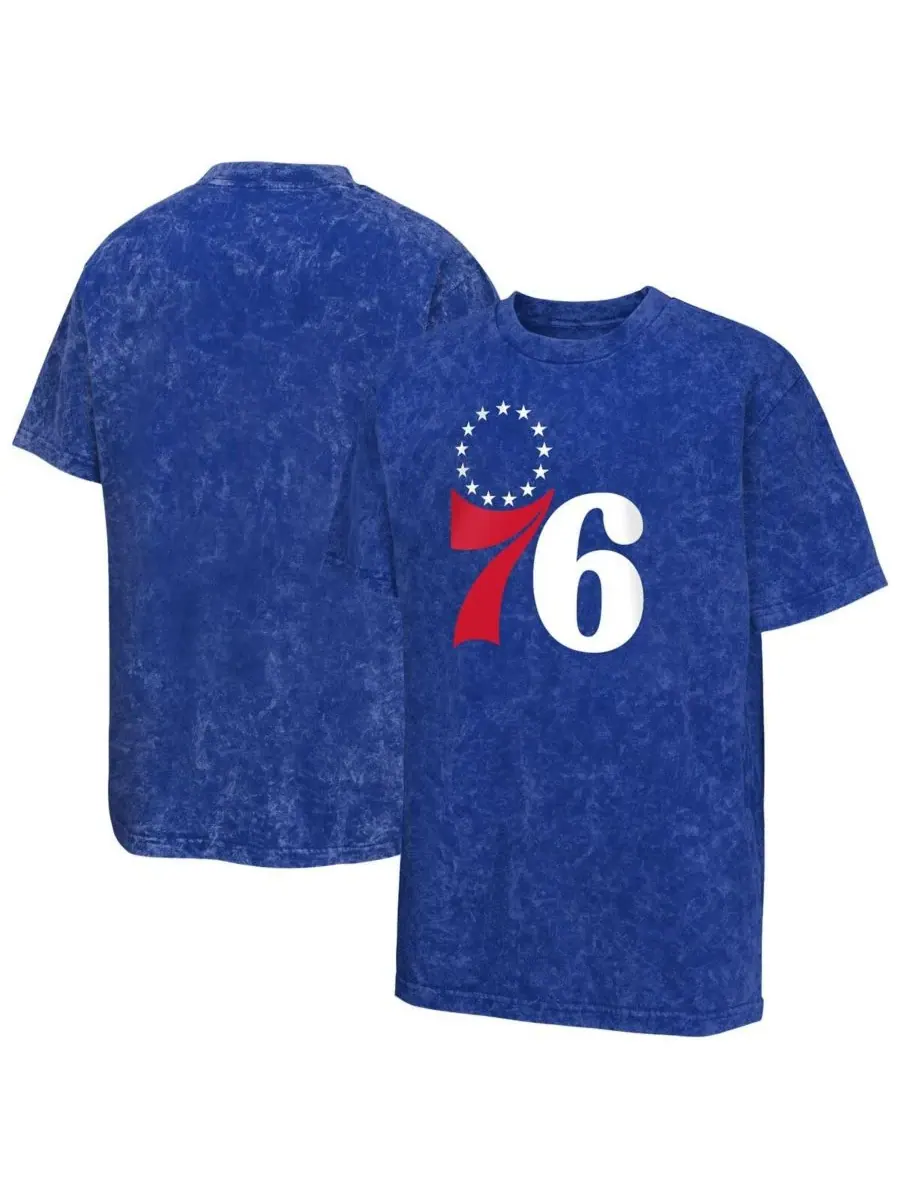 Футболка Big Boys and Girls Royal Philadelphia 76ers Rugged Defense Outerstuff — изображение 1 из 3, королевский