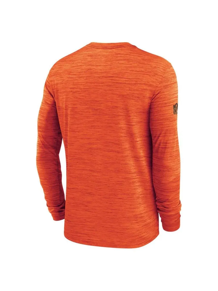 Nike Мужская оранжевая футболка с длинным рукавом Cleveland Browns Sideline Velocity Performance — изображение 3 из 3