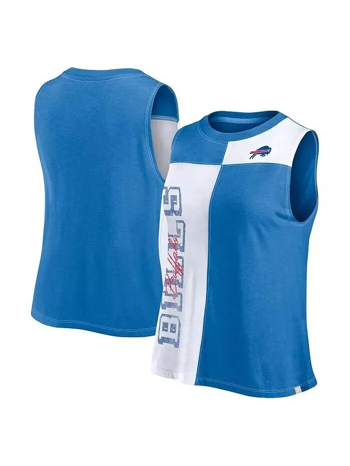 Женская майка Royal Buffalo Bills Script Color Block Fanatics — изображение 1 из 3