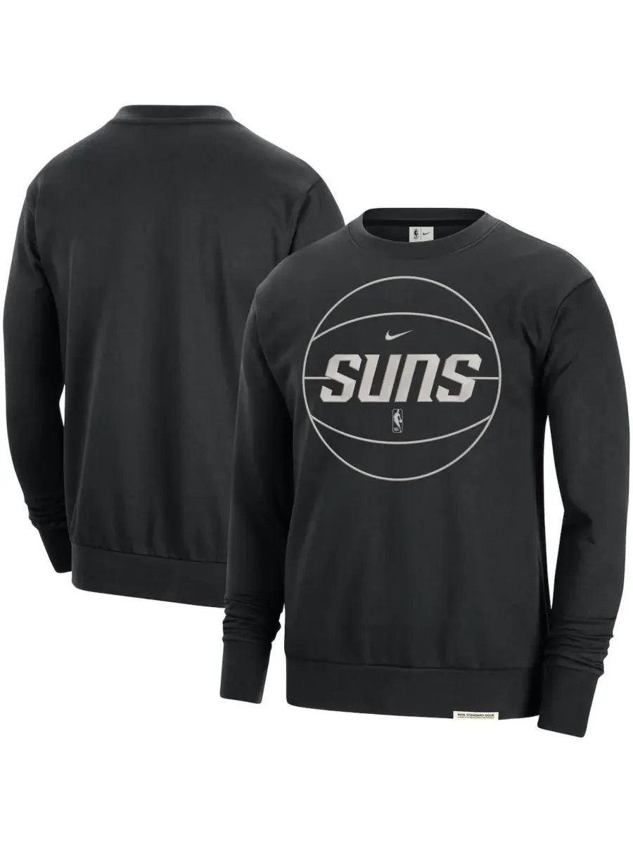 Nike Мужская черная толстовка Phoenix Suns 2023/24 Authentic Standard Issue Travel Performance — изображение 1 из 3, черный