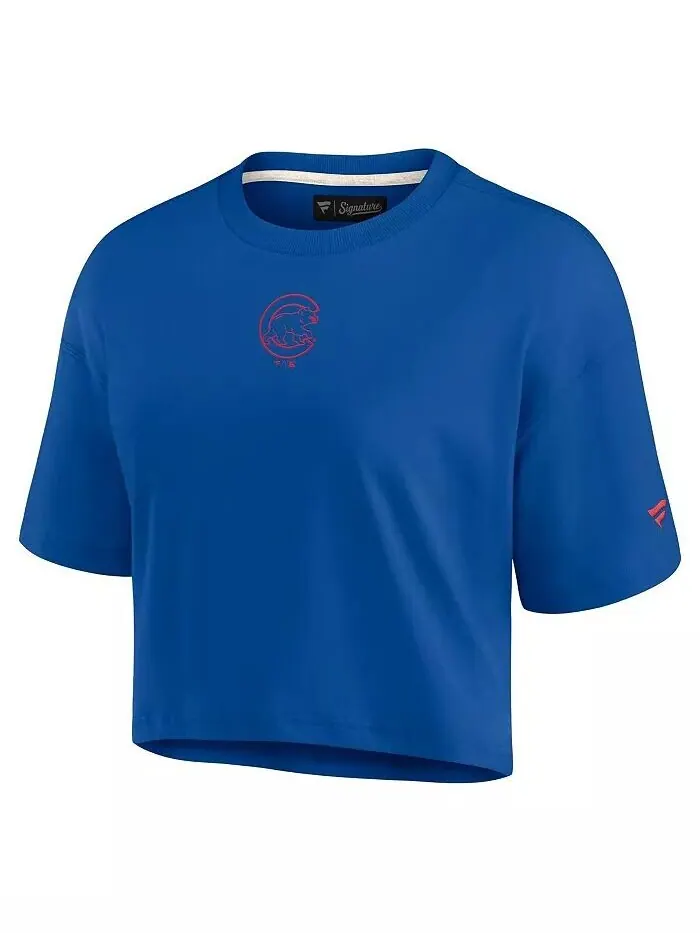 Женская футболка Royal Chicago Cubs Super Soft с коротким рукавом Fanatics Signature — изображение 2 из 3