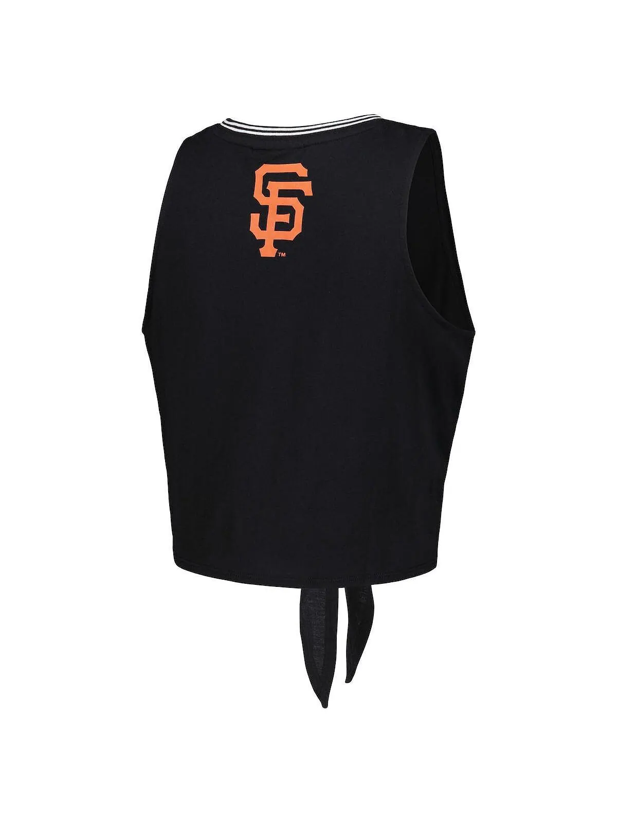 Черная женская майка San Francisco Giants с перекрученной завязкой спереди The Wild Collective — изображение 3 из 3, черный