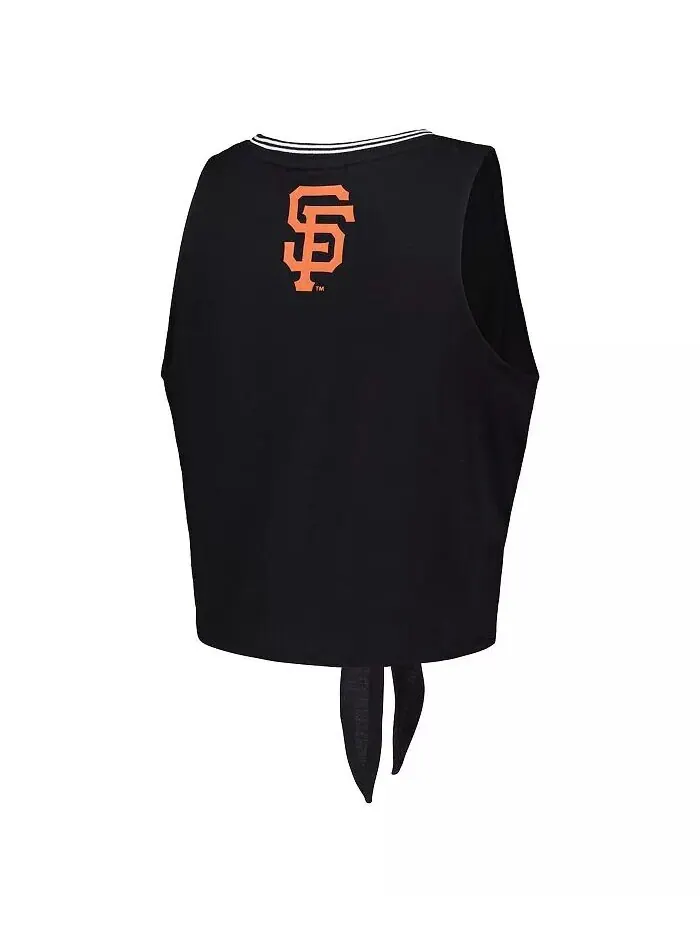 Женская черная майка San Francisco Giants с завязками спереди The Wild Collective — изображение 3 из 3