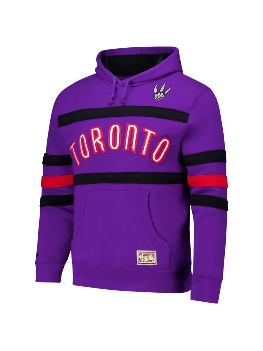 Mitchell & Ness Мужская фиолетовая толстовка с капюшоном Toronto Raptors Hardwood Classics Nights — изображение 3 из 3