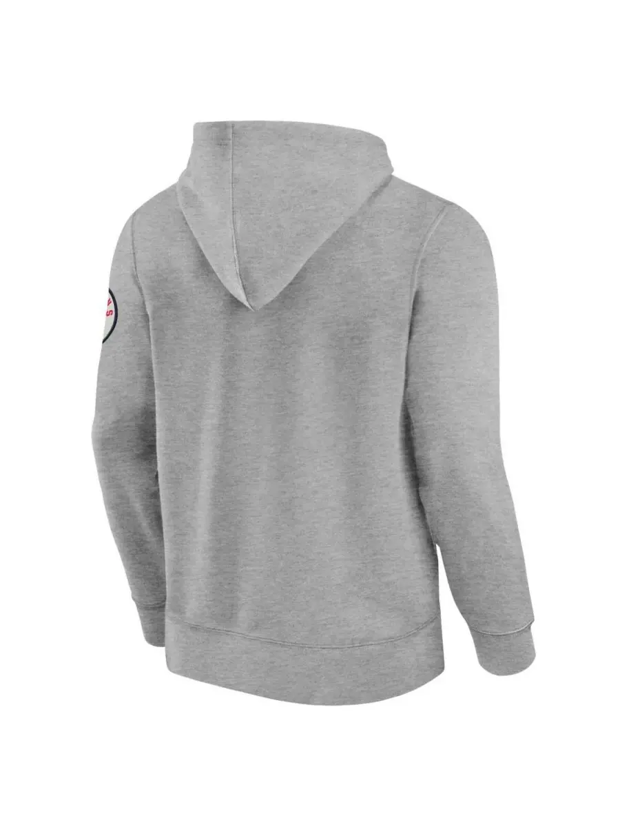 Fanatics Мужская толстовка с капюшоном и этикеточным механизмом Houston Texans серого меланжевого — изображение 3 из 3, серый