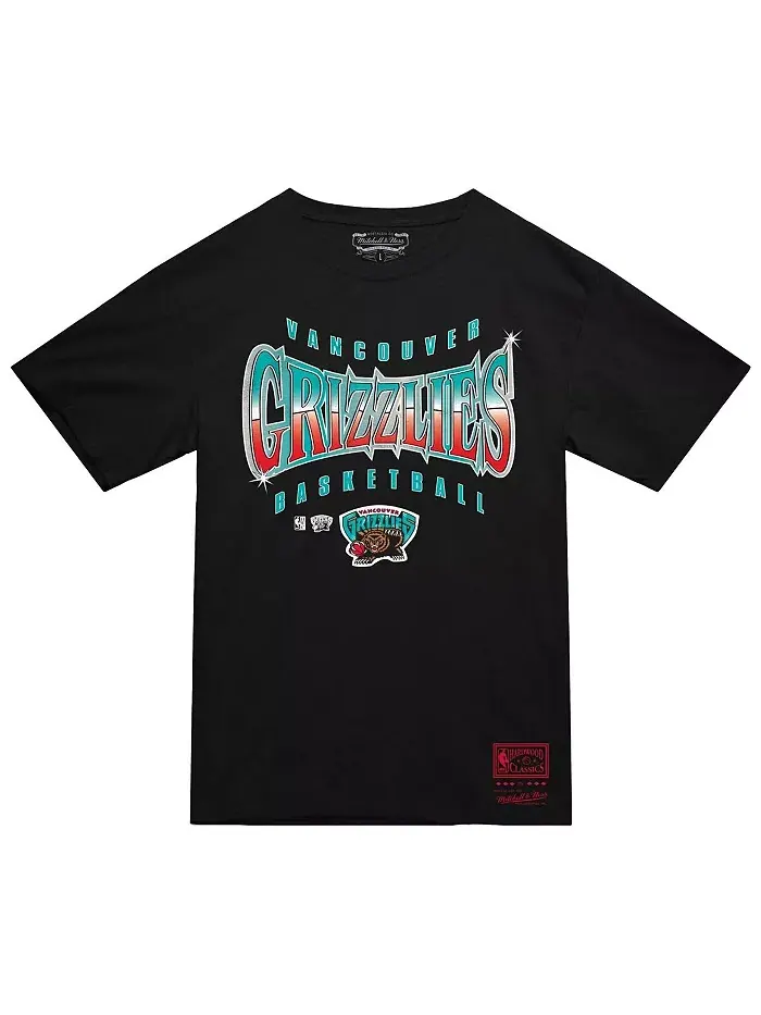 Мужская футболка Vancouver Grizzlies Worldwide Collection Glow Up черного цвета Mitchell & Ness — изображение 2 из 3