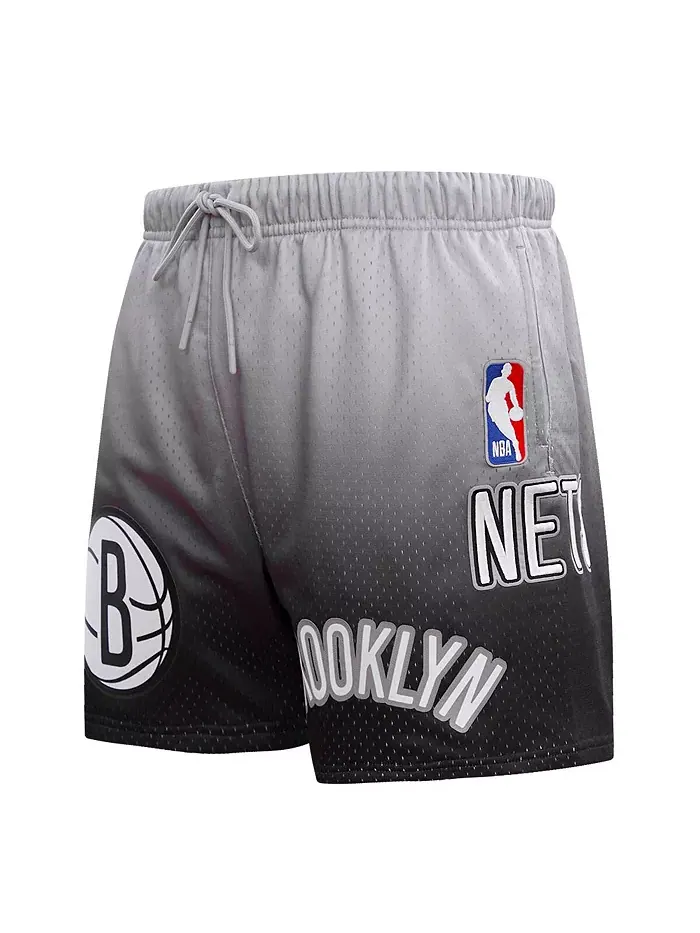 Мужские шорты Brooklyn Nets с градиентом, черные и серые, сетчатые Pro Standard — изображение 2 из 4