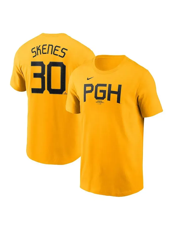Мужская футболка Pittsburgh Pirates с именем и номером Paul Skenes Fuse Nike — изображение 1 из 3