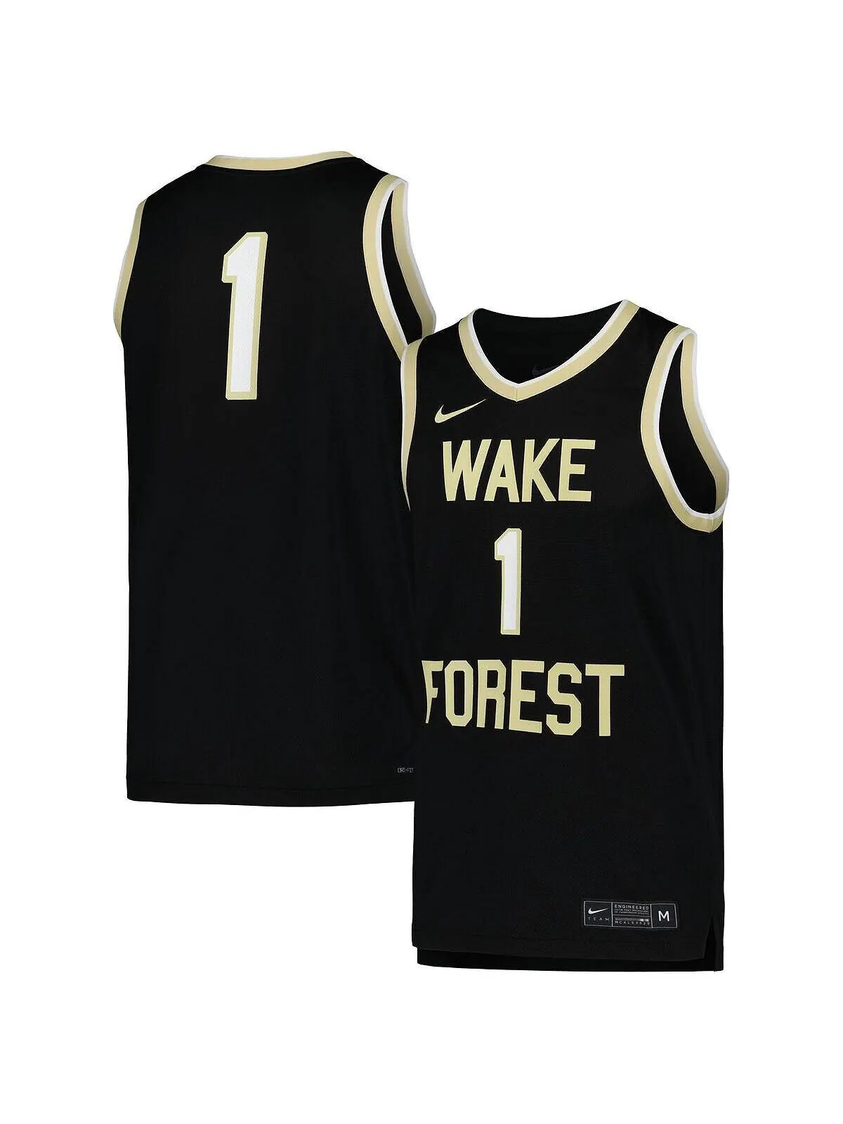 Мужская баскетбольная майка Black Wake Forest Demon Deacons Replica Nike — изображение 1 из 1, черный