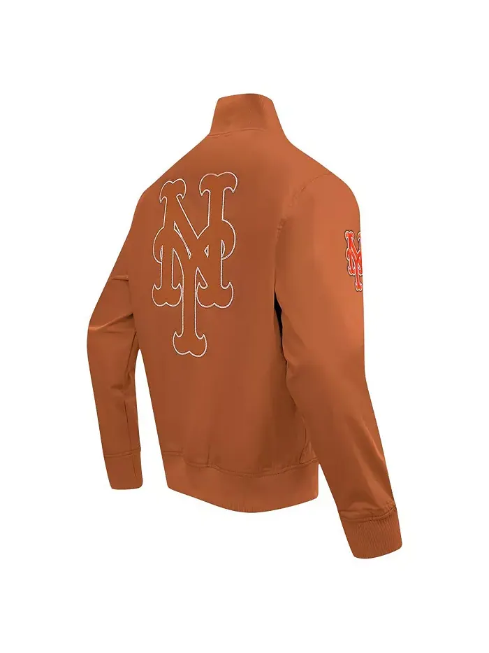 Мужская коричневая куртка New York Mets Paint The City Twill на молнии Pro Standard — изображение 3 из 4