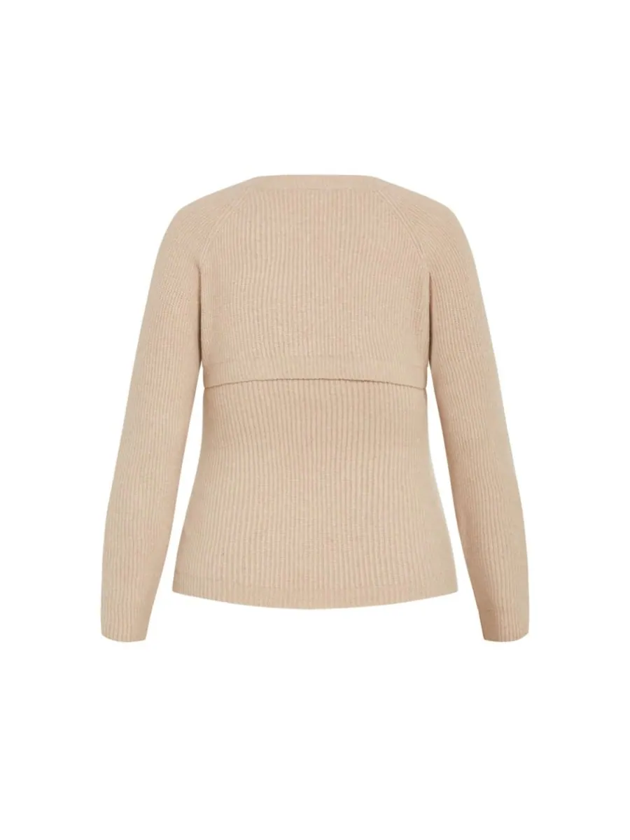 Свитер Рина больших размеров CITY CHIC, Latte marle — изображение 5 из 5