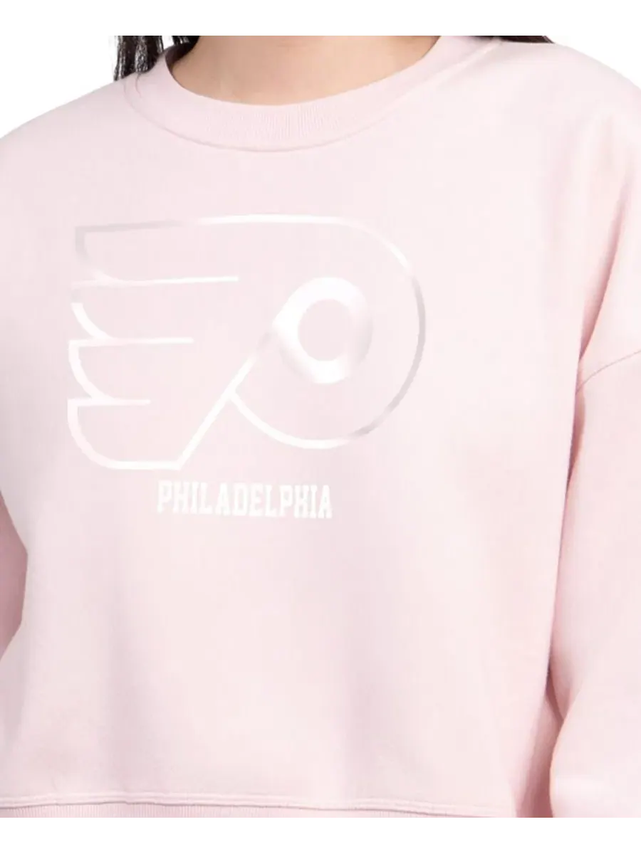 Женский укороченный свитшот свободного кроя Philadelphia Flyers Boxy Cropped Starter — изображение 3 из 3, розовый