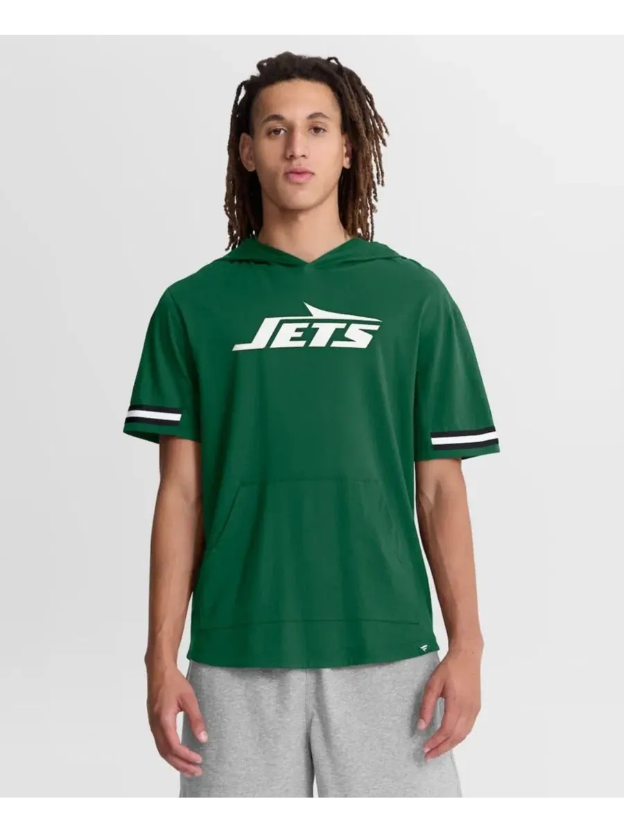 Футболка с капюшоном и коротким рукавом New York Jets Optimal Play Fanatics — изображение 1 из 5, зеленый черный