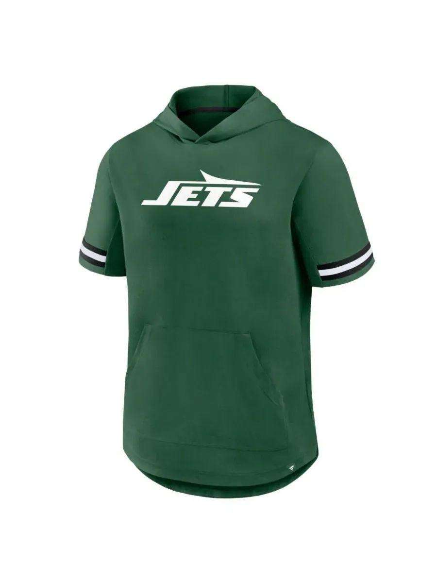 Футболка с капюшоном и коротким рукавом New York Jets Optimal Play Fanatics — изображение 2 из 5, зеленый черный