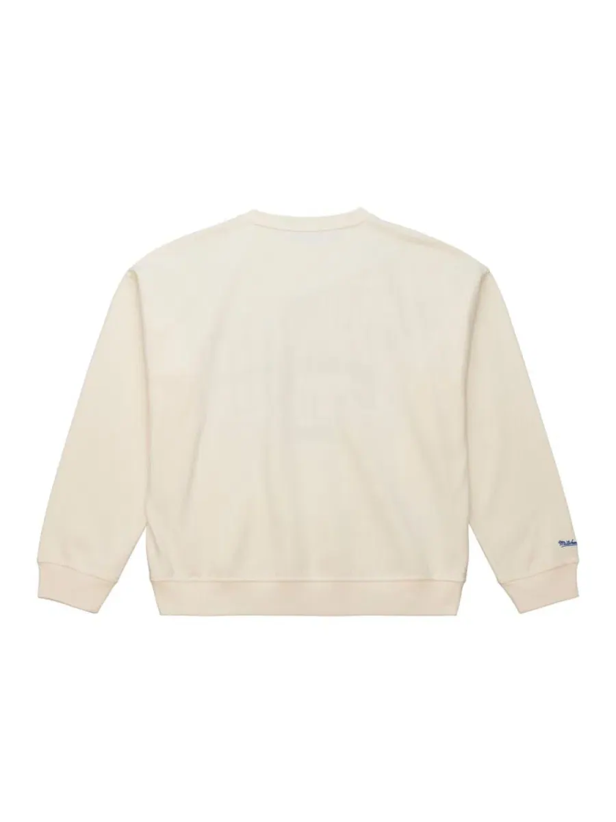 Женский свитшот с вышивкой, модель Premium Crewneck Mitchell & Ness — изображение 3 из 5, бежевый