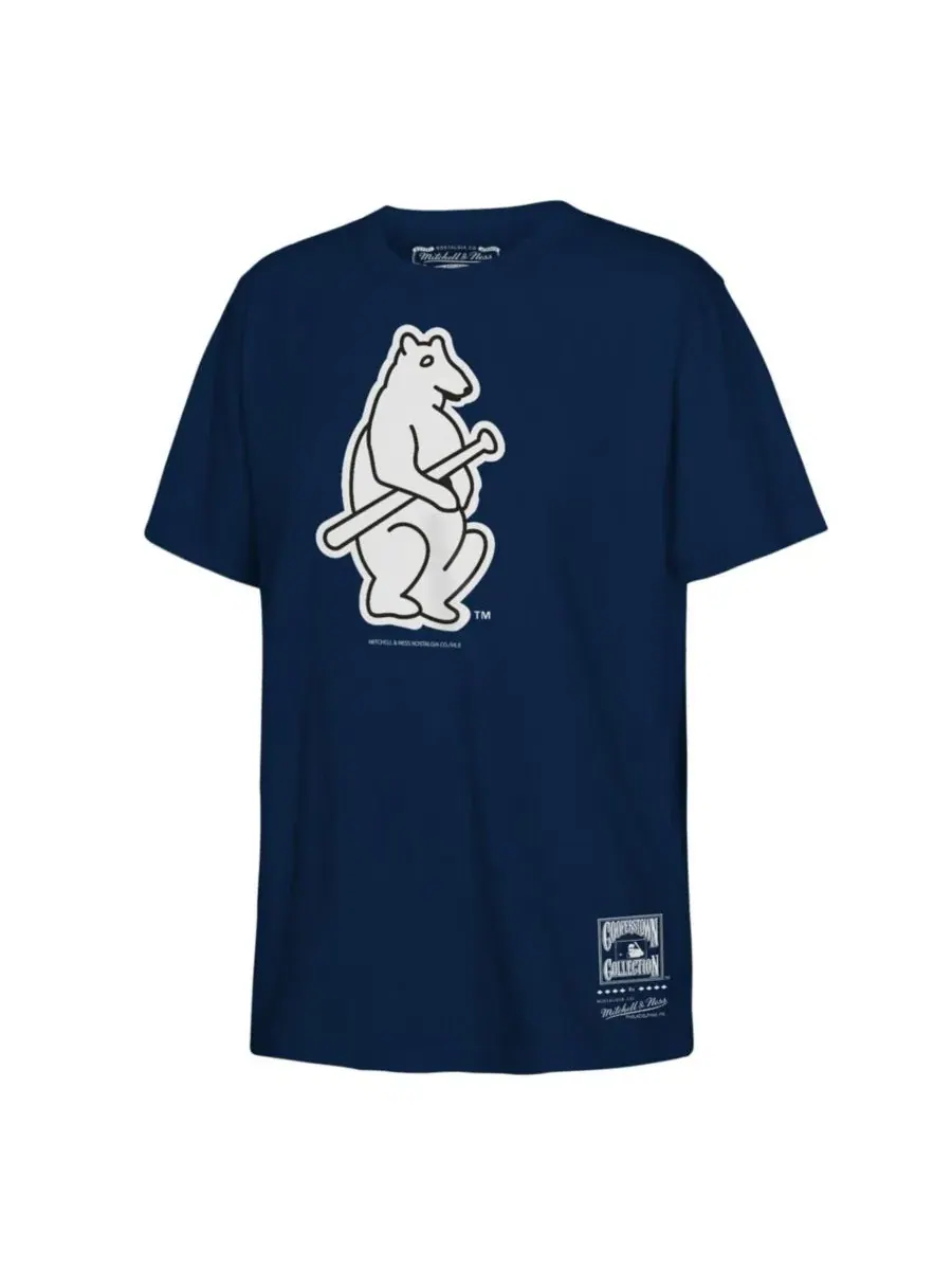 Детская футболка с ретро-логотипом Chicago Cubs Mitchell & Ness — изображение 1 из 1, темно-синий