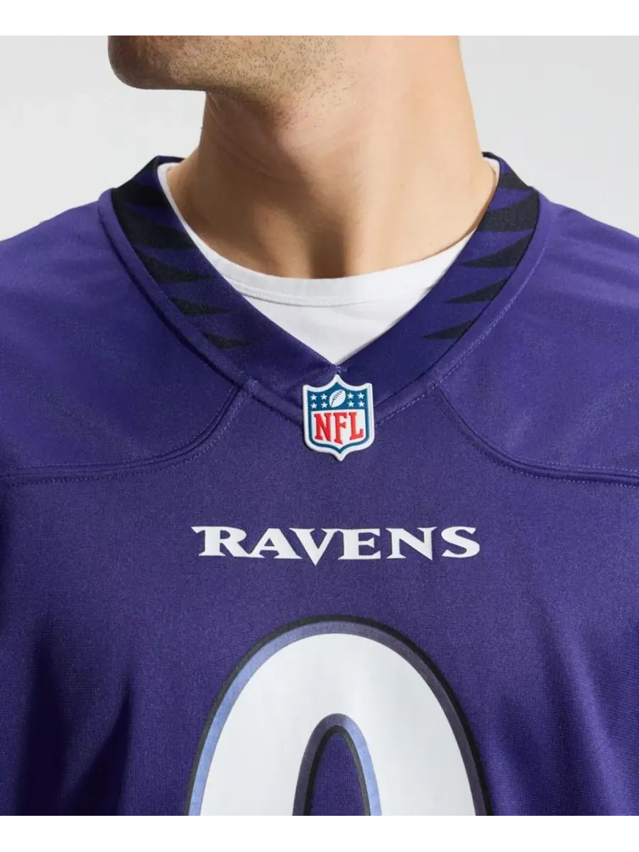 Мужская футболка-джерси Nike Roquan Smith Purple Baltimore Ravens Team Game Jersey — изображение 6 из 8, фиолетовый