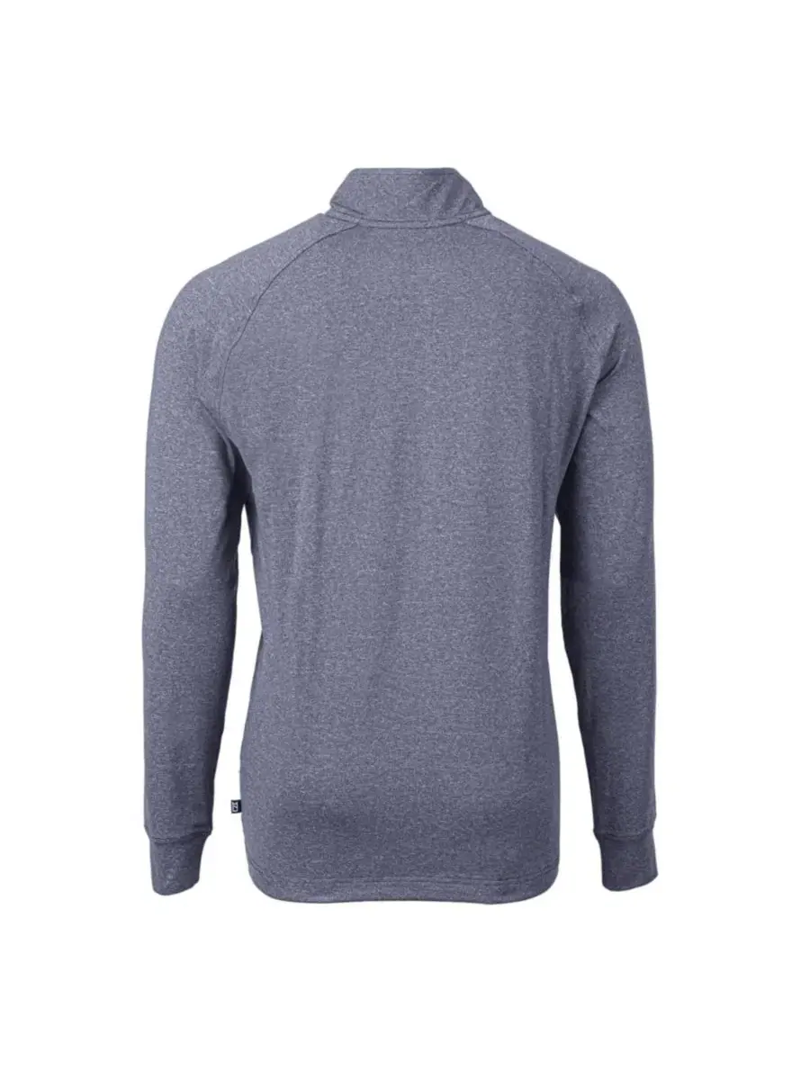 Пуловер с четверть-застежкой Cutter & Buck Americana Logo Big & Tall Adapt Eco Knit Stretch — изображение 3 из 3, темно-синий